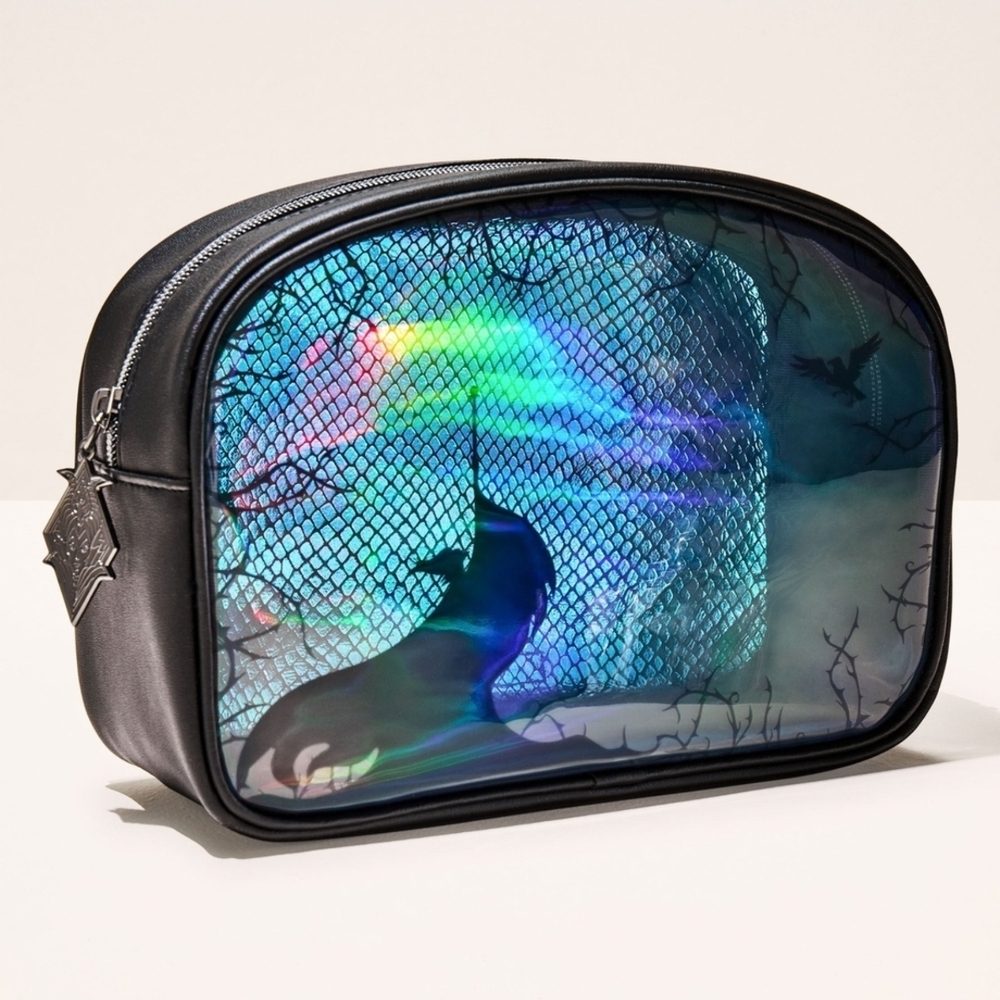 DISNEY Maleficient Holographic Black Cosmetic Bag Bath & Body Works